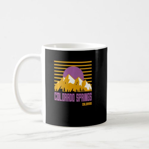 Colorado Springs Vintage Mountains Hiking Camp Ret Coffee Mug