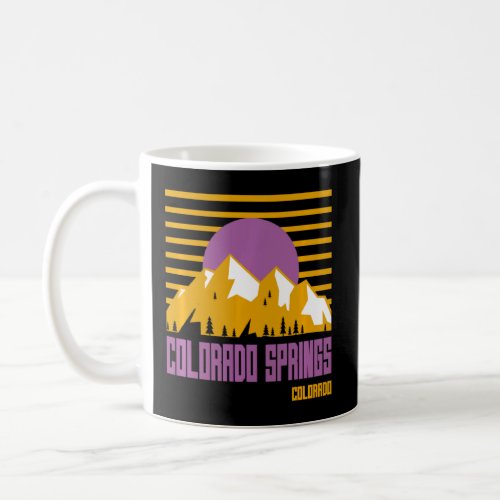 Colorado Springs Vintage Mountains Hiking Camp Ret Coffee Mug
