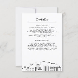 Colorado Springs Wedding Guest Details Invitation