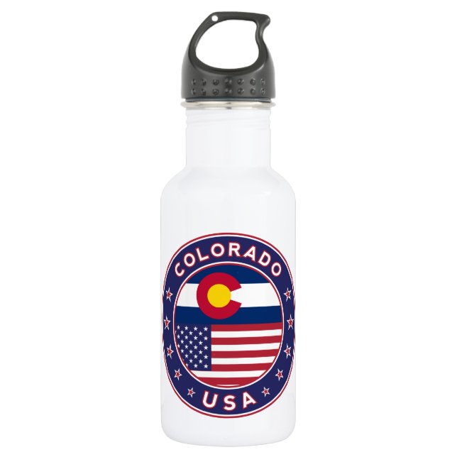 Colorado Stainless Steel Water Bottle (Front)