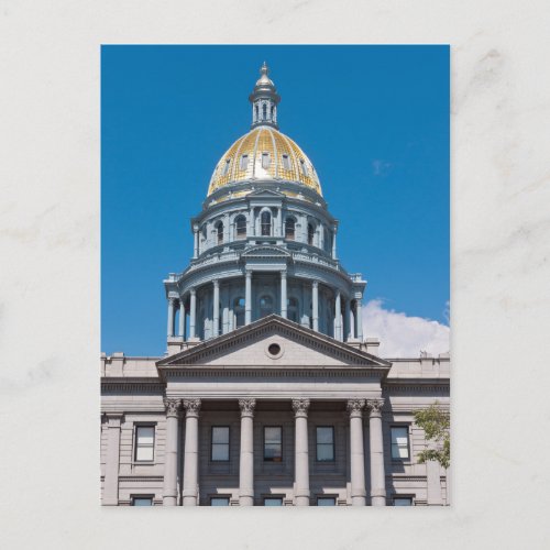 Colorado State Capitol Dome and Portico Postcard