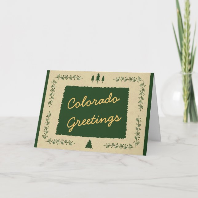 Colorado State Christmas Holiday Greetings (Front)