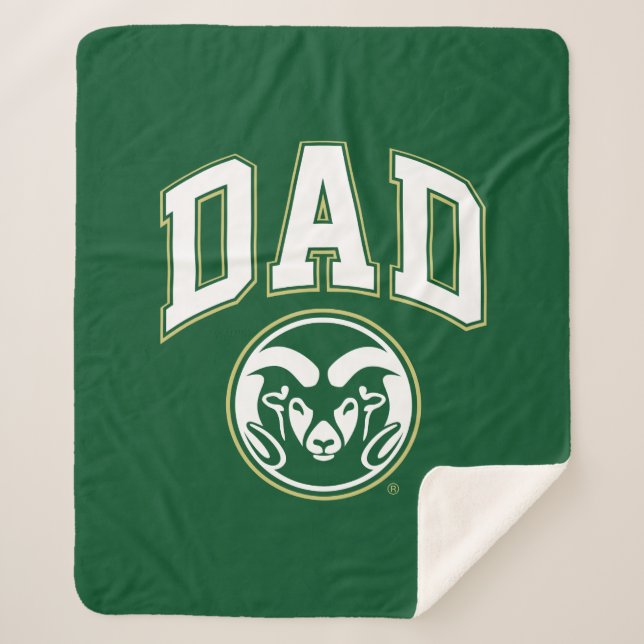 Colorado State Dad Sherpa Blanket (Front)