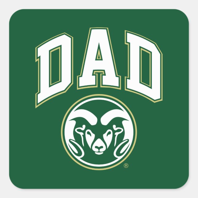 Colorado State Dad Square Sticker (Front)