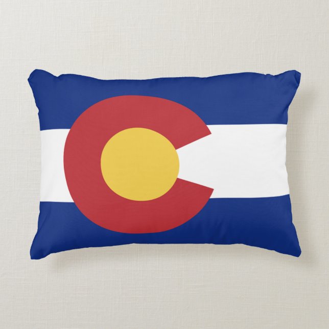 Colorado State Flag Accent Pillow (Front)