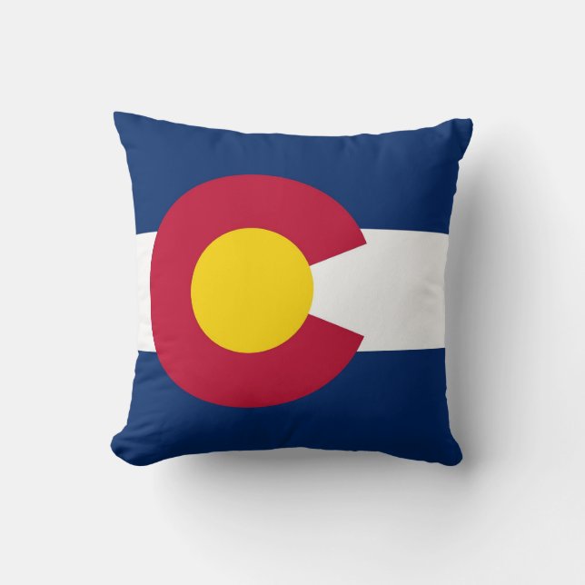 Colorado State Flag American MoJo Pillow (Front)