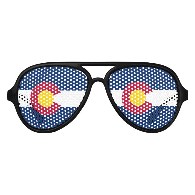 Colorado State Flag Aviator Sunglasses (Front)