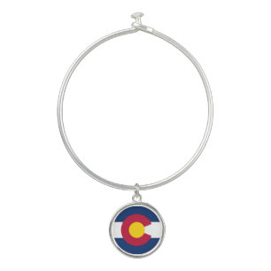 Colorado State Flag Bangle Bracelet