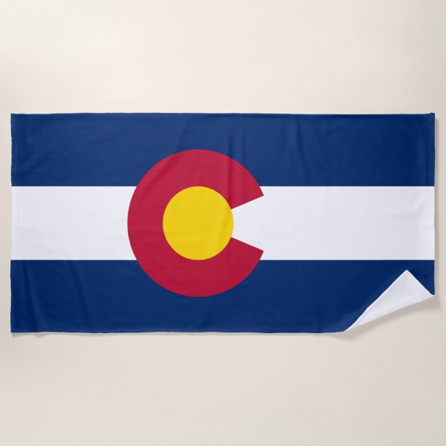 Colorado State Flag Beach Towel (Front)