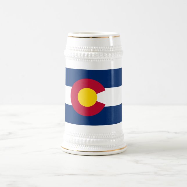 Colorado State Flag Beer Stein (Center)