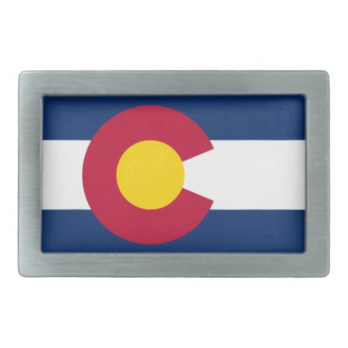 COLORADO STATE FLAG BELT BUCKLE