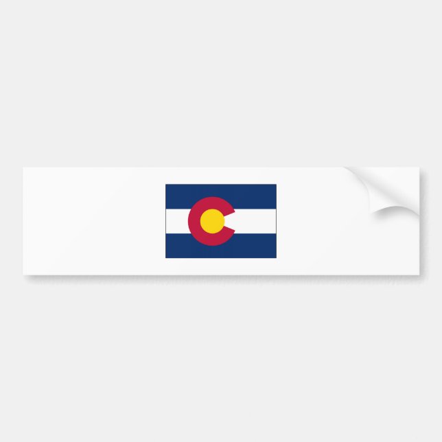 Colorado State Flag Bumper Sticker (Front)