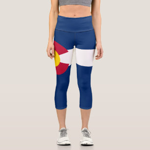 Colorado State Flag Capri Leggings