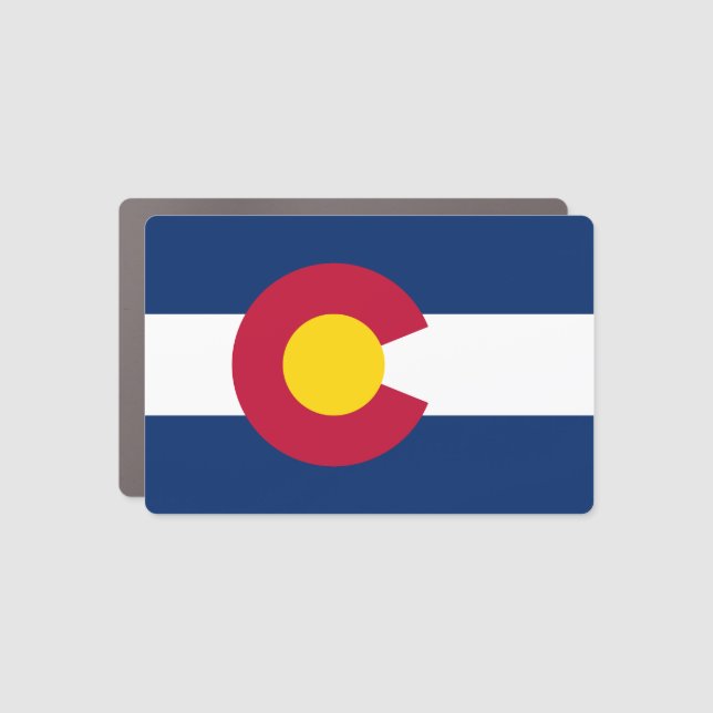 Colorado State Flag Car Magnet (Front)