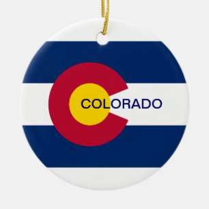 Colorado State Flag Ceramic Ornament