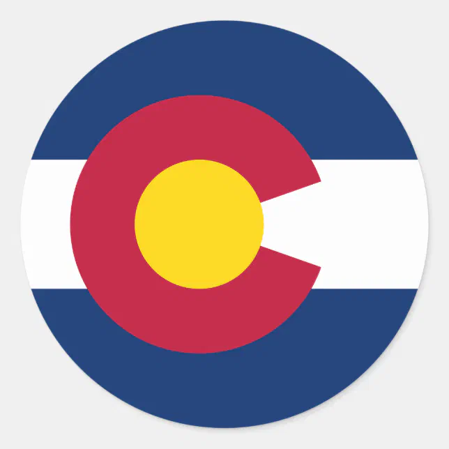 Colorado State Flag Classic Round Sticker | Zazzle