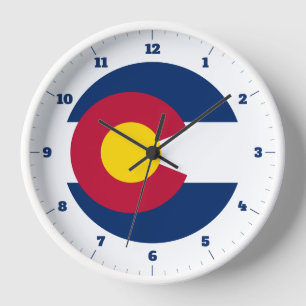 COLORADO STATE FLAG CLOCK