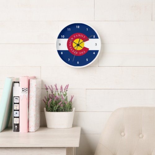 Colorado State Flag Clock