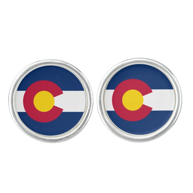 Colorado State Flag Cufflinks (Front)
