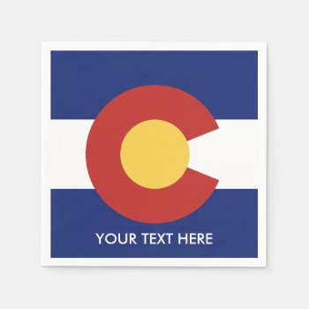 Colorado State Flag Custom Party Napkins by iprint at Zazzle