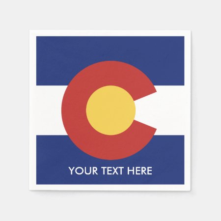 Colorado State Flag Custom Party Napkins