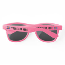 Colorado state flag custom pink colored party sunglasses Colorado state flag custom pink colored party sunglasses