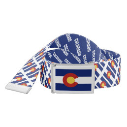 Colorado state flag custom reversible buckle belt