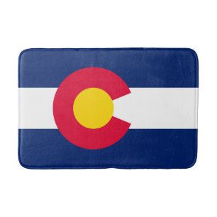 Colorado State Flag Design Bathroom Mat