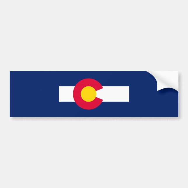 Colorado State Flag Design Bumper Sticker (Front)