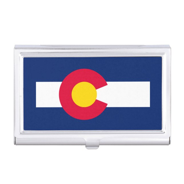 Colorado State Flag Design Business Card Case (Front)