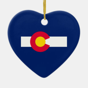 Colorado State Flag Design Ceramic Ornament
