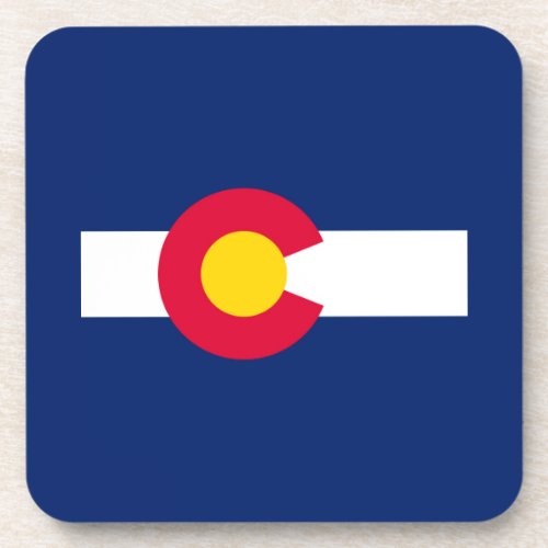 Colorado State Flag Design Coaster