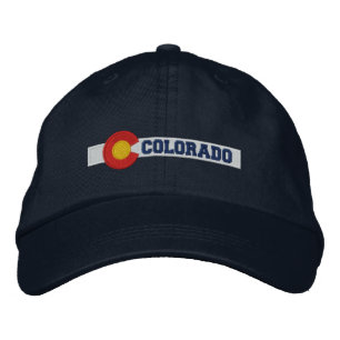 Colorado State Flag Design Embroidered Baseball Hat