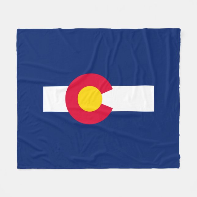 Colorado State Flag Design Fleece Blanket (Front (Horizontal))