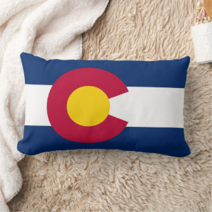 Colorado State Flag Design Lumbar Pillow