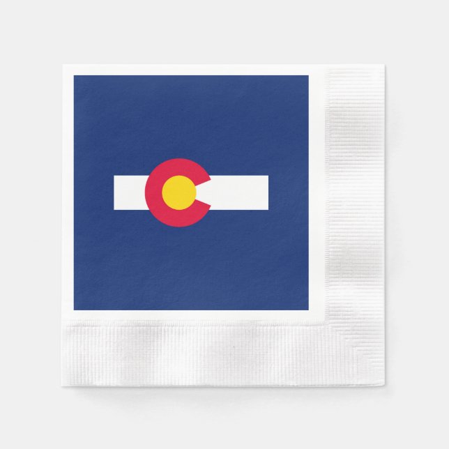 Colorado State Flag Design Napkins (Front)