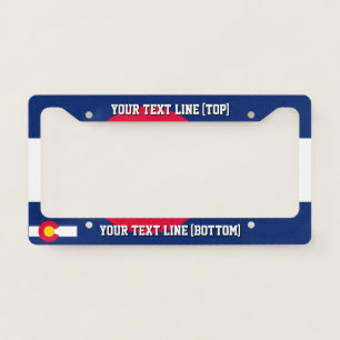 Colorado State Flag Design on a Personalized License Plate Frame