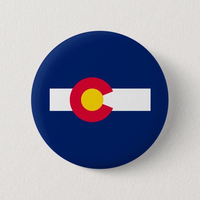 Colorado State Flag Design Pinback Button (Front)
