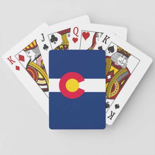 Colorado State Flag Design Poker Cards