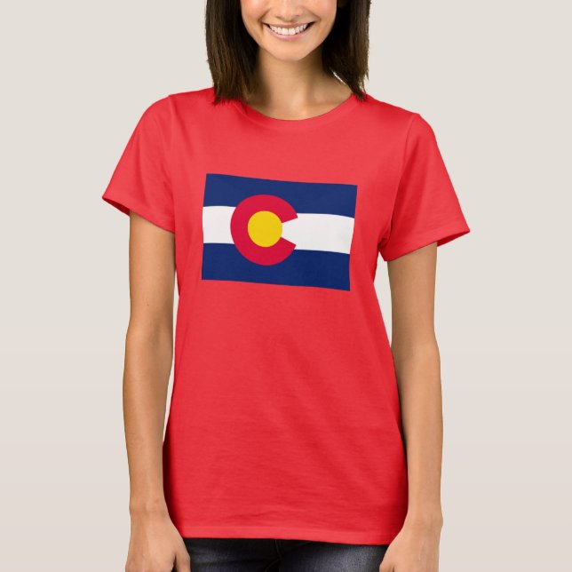 Colorado State Flag Design T-Shirt (Front)