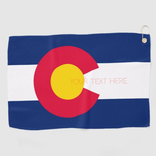 Colorado State Flag Design Your Text on  Golf Towel