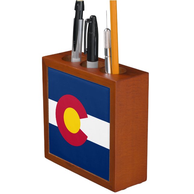 Colorado State Flag Desk Organizer (In Situ)