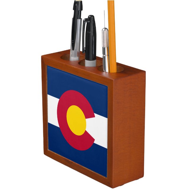 Colorado State Flag Desk Organizer (In Situ)