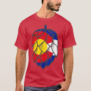 Colorado State Flag Drink Local Colorado Craft T-Shirt