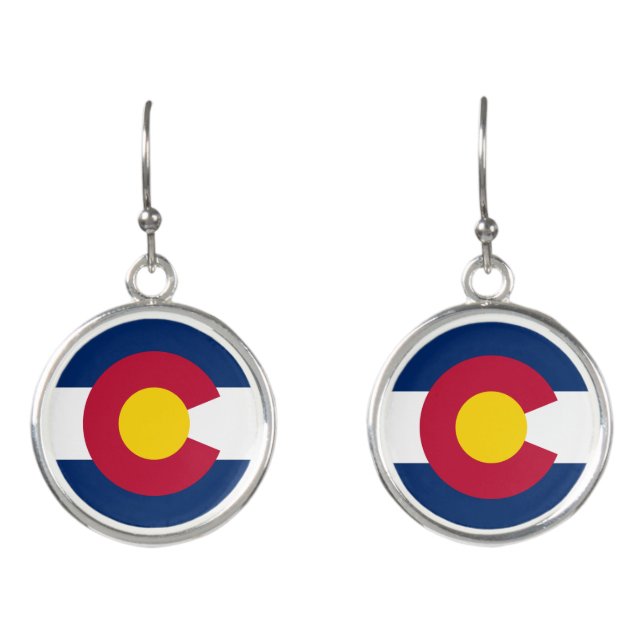 Colorado State Flag Earrings (Front)