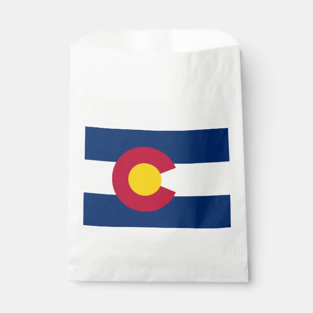 Colorado State Flag Favor Bag (Front)