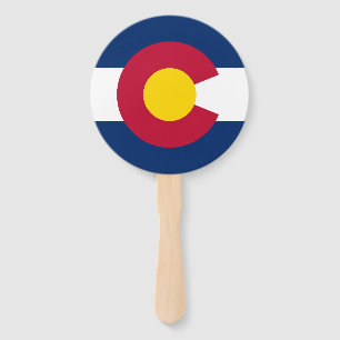 Colorado State Flag Hand Fan