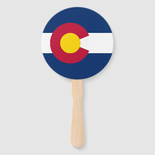 Colorado State Flag Hand Fan