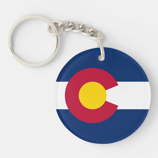 Colorado State Flag Keychain (Front)