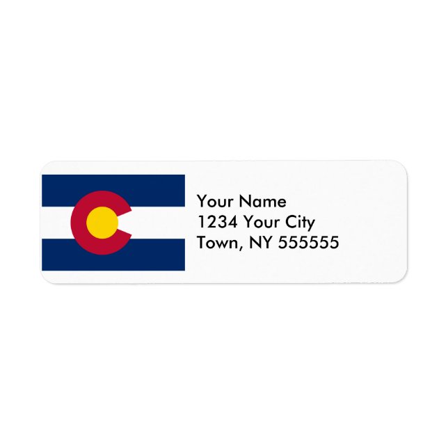 Colorado State Flag Label (Front)